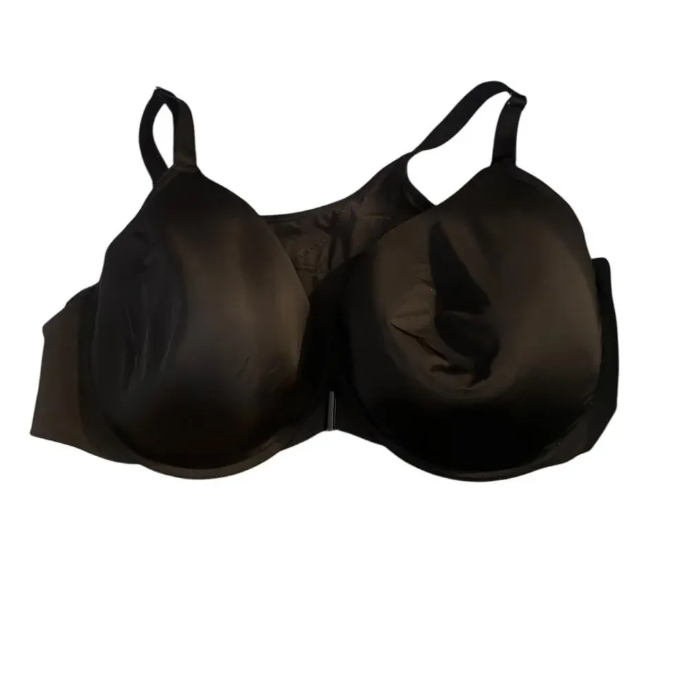 Torrid Perfect T-Shirt Push-Up Bra Front Close Black Size 44DDD Underwire
